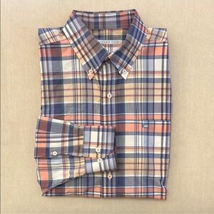 Men’s Southern Tide Plaid Lightweight Button Down Size Large
